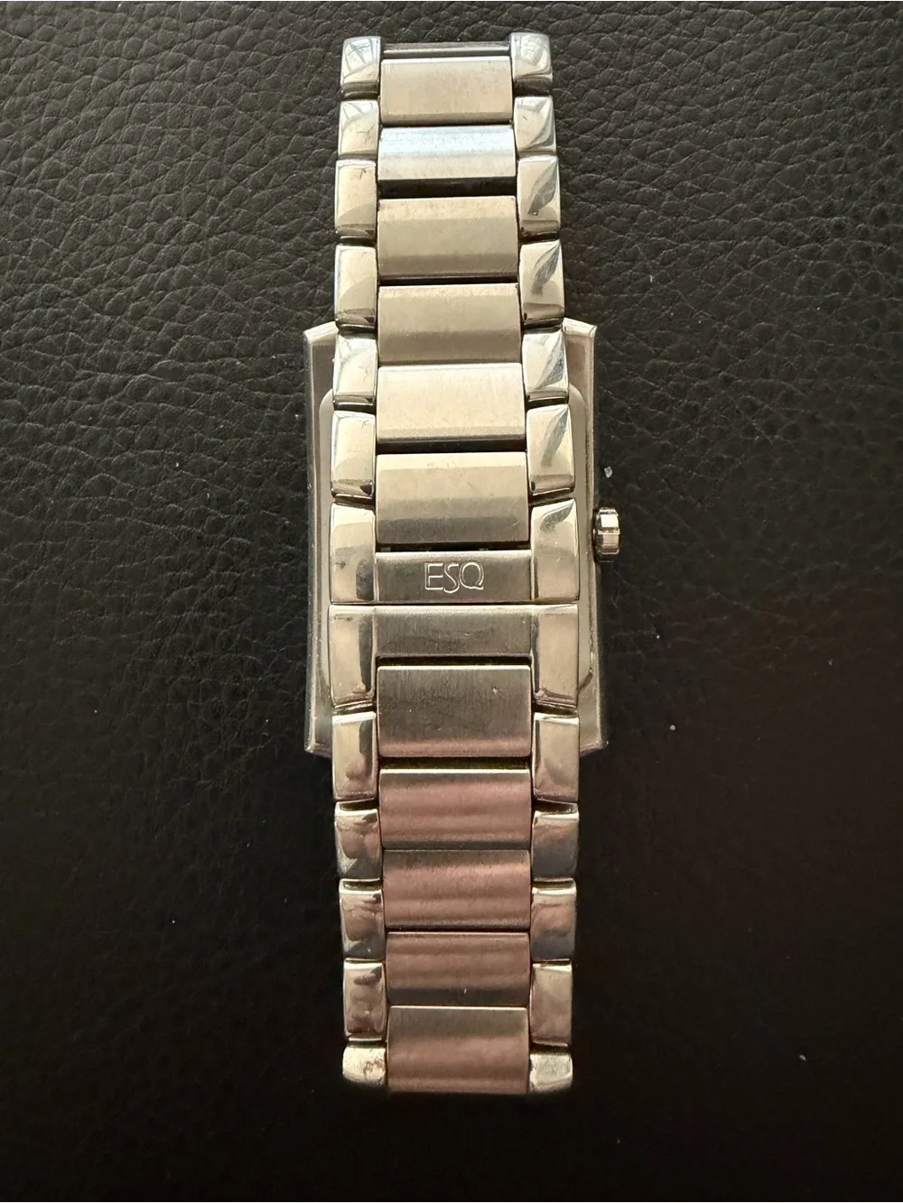 ESQ Swiss Men's Silver Stainless Steel Bracelet Watch - Rectangular Dial